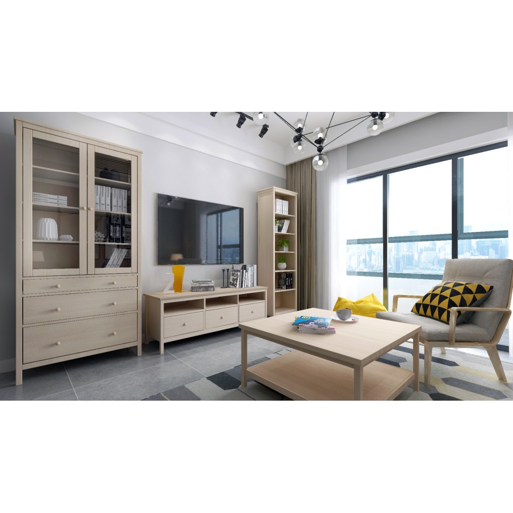 Bukowa komoda w stylu skandynawskim Scandic 2s+2d