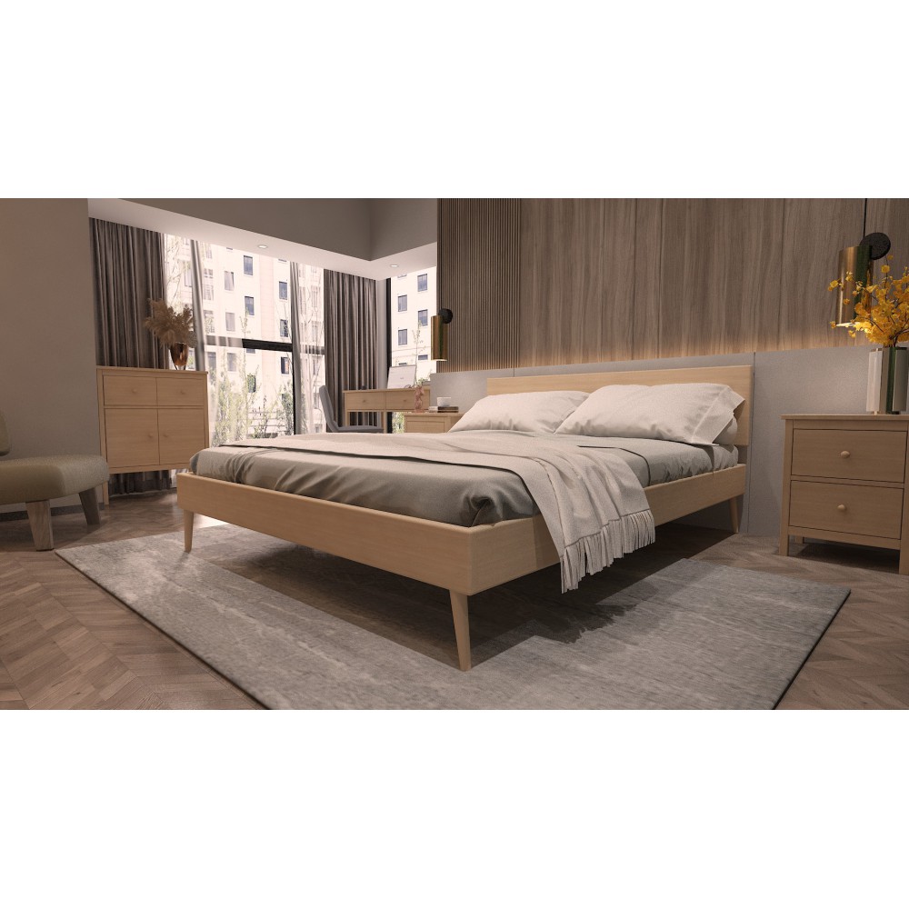 Bukowa komoda w stylu skandynawskim Scandic 2s+2d