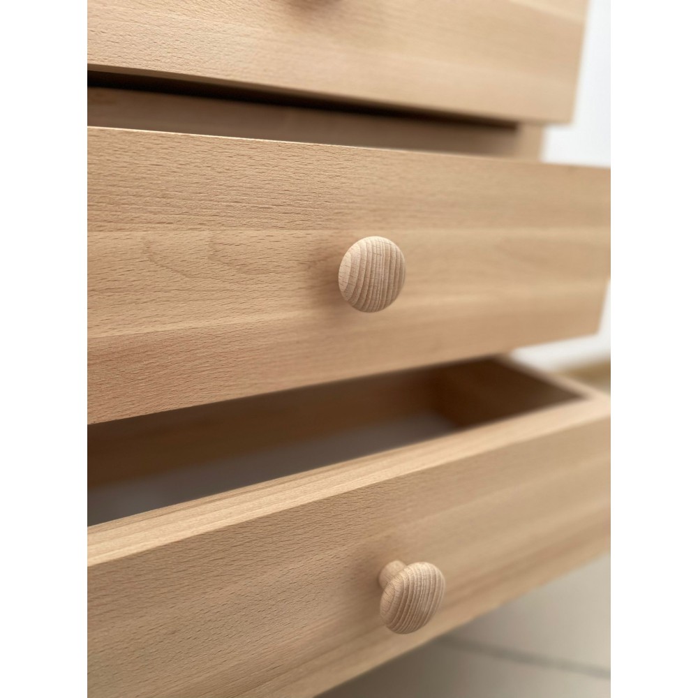 Bukowa komoda w stylu skandynawskim Scandic 2s+2d