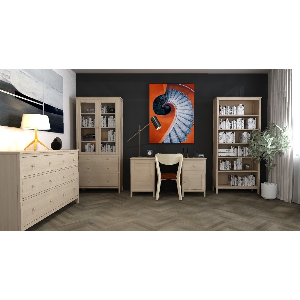 Bukowa komoda RTV w stylu skandynawskim Scandic