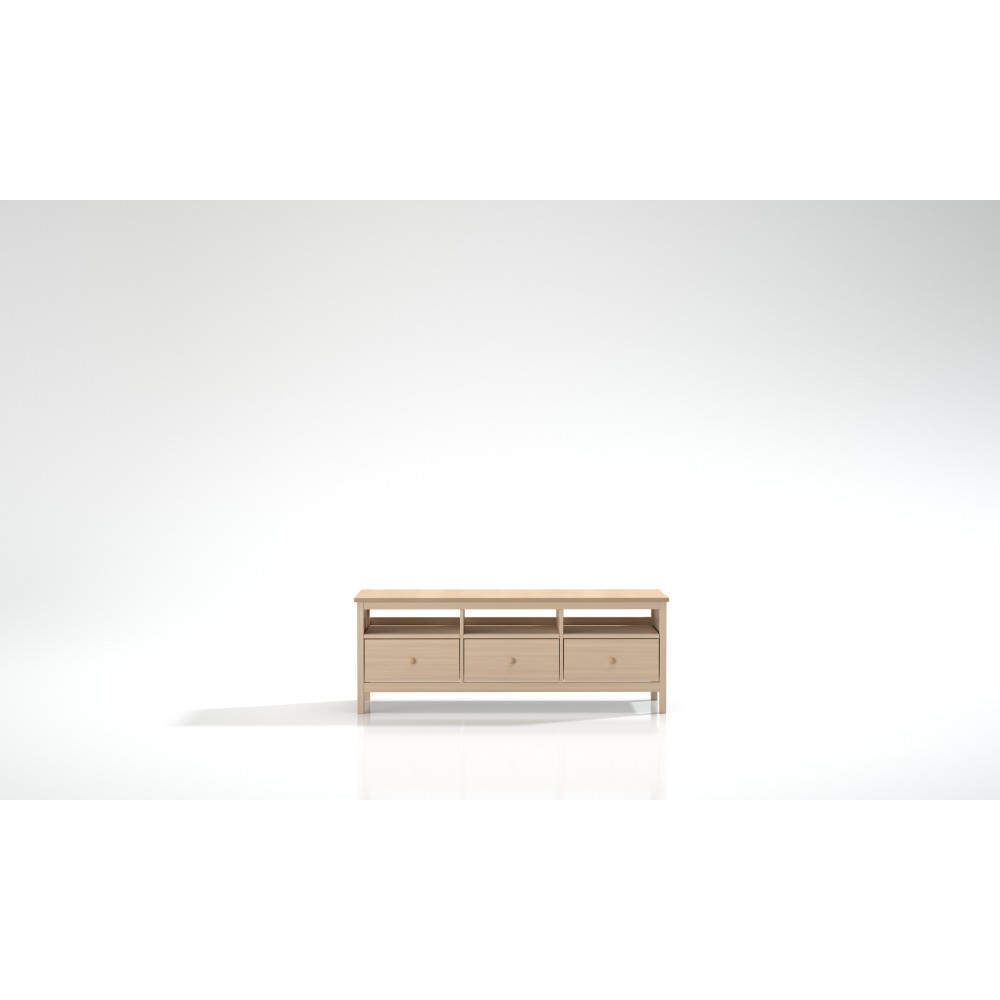 Bukowa komoda RTV w stylu skandynawskim Scandic