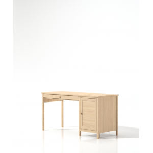 Bukowe biurko w stylu skandynawskim Scandic 1s + 1d