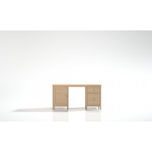 Bukowe biurko w stylu skandynawskim Scandic 1s + 2d 1