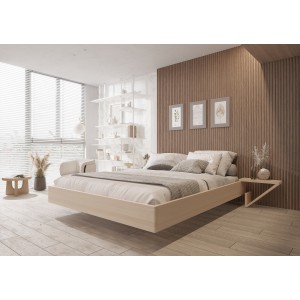 Łóżko drewniane bukowe ZEN LITE lewitujące 0