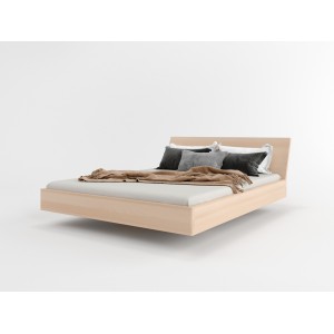 Łóżko drewniane bukowe ZEN lewitujące z pochyłym wezgłowiem 0