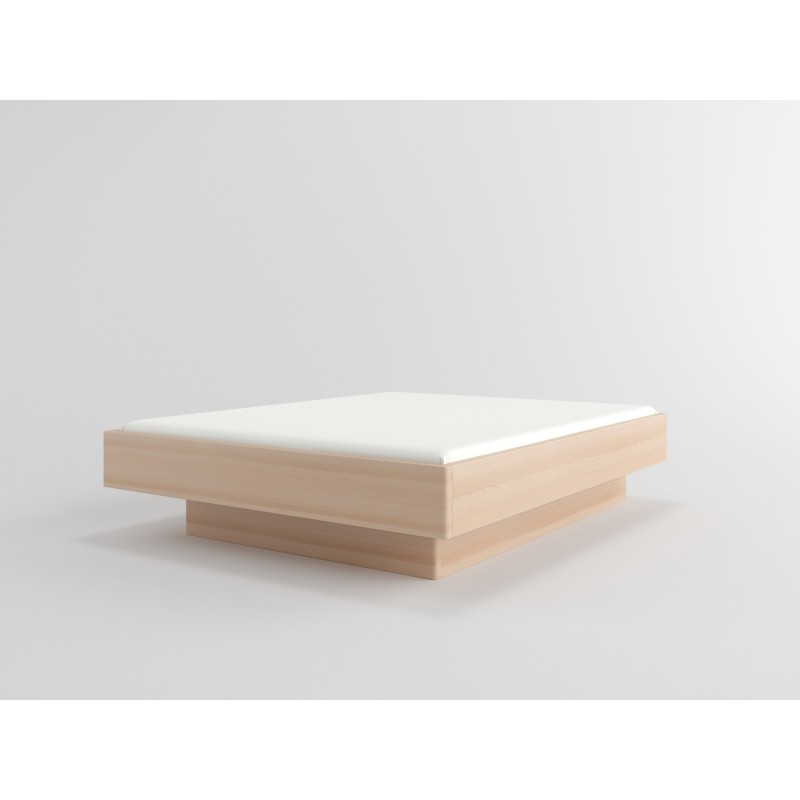 Łóżko drewniane bukowe z cofniętym pojemnikiem FORTA LITE