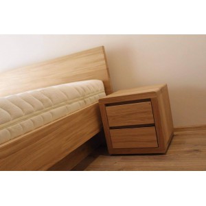 Łóżko drewniane dębowe z pojemnikiem FORTA 13