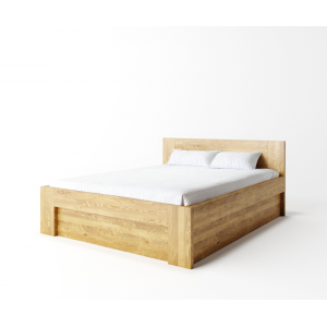 Łóżko drewniane dębowe ze skrzynią QUATTRO 0