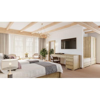 Szafa dwudrzwiowa dębowa QUATTRO Szafa dwudrzwiowa dębowa QUATTRO