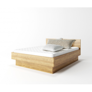 Łóżko drewniane dębowe z pojemnikiem FORTA 0