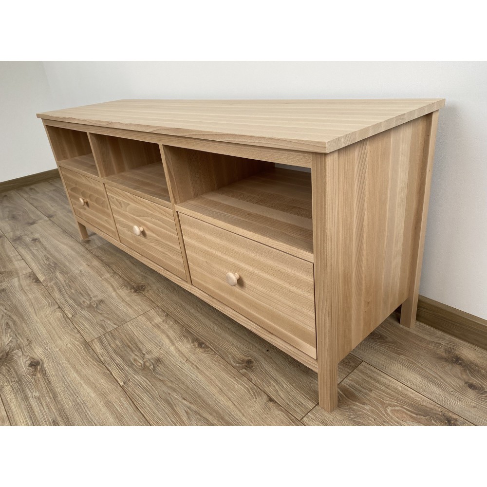 Bukowa komoda RTV w stylu skandynawskim Scandic