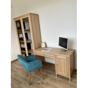 Bukowe biurko w stylu skandynawskim Scandic 1s + 1d 2