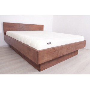 Łóżko drewniane bukowe z pojemnikiem i pochyłym wezgłowiem FORTE 6