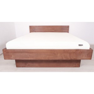 Łóżko drewniane bukowe z pojemnikiem i pochyłym wezgłowiem FORTE 9