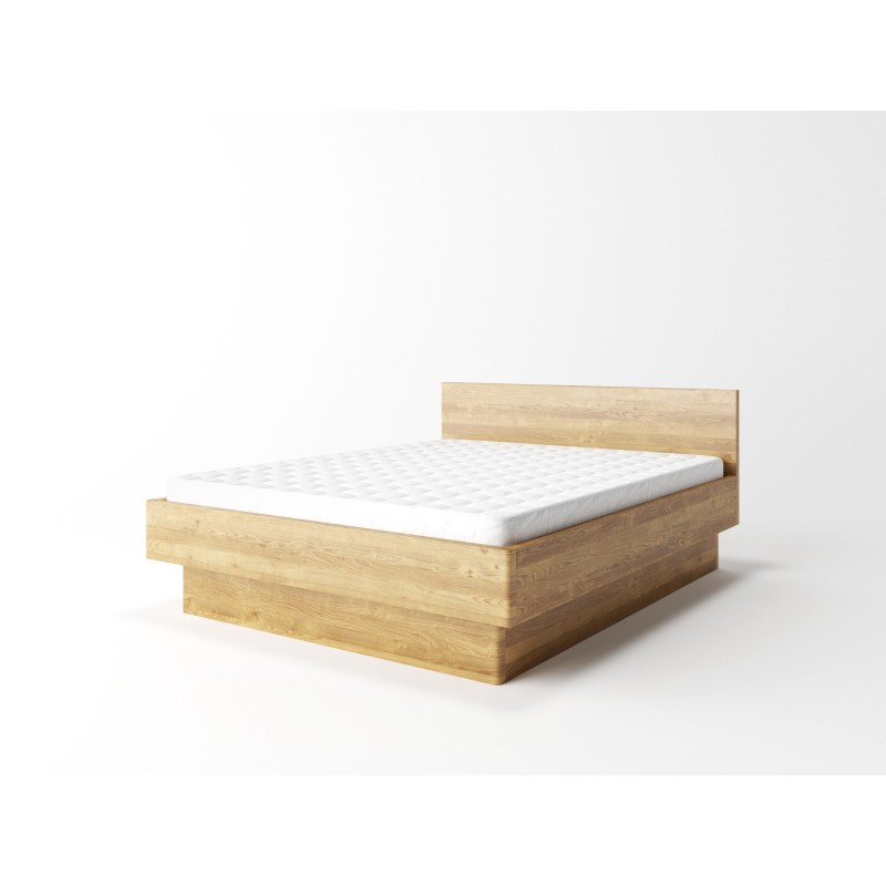 Łóżko drewniane dębowe z pojemnikiem FORTE